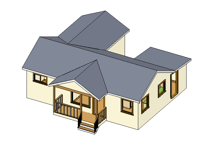 Enlarged 3D view before remodeling