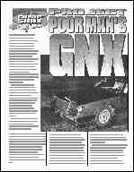 Project Poor Man's GNX - Part 2