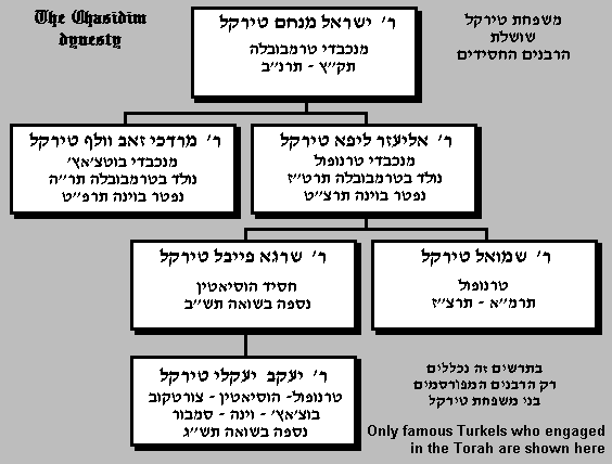 The prominent Rabbis of the Turkl`s (Hebrew)