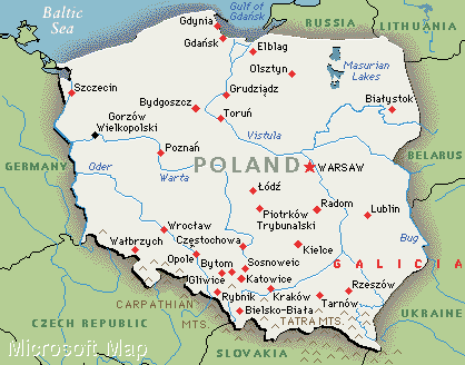 Map of Poland