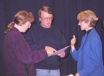 The floor director, director and Toastmaster go over cues