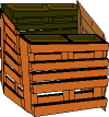 wooden bin
