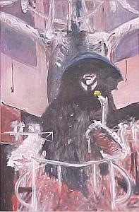 painting, 1946 
(after francis bacon)
oil on hardboard 24x36
22 november 2002