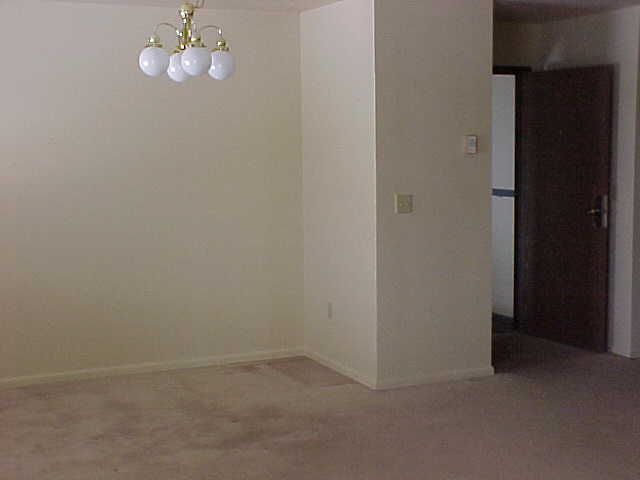 The empty dining room