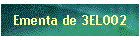 Ementa de 3EL002