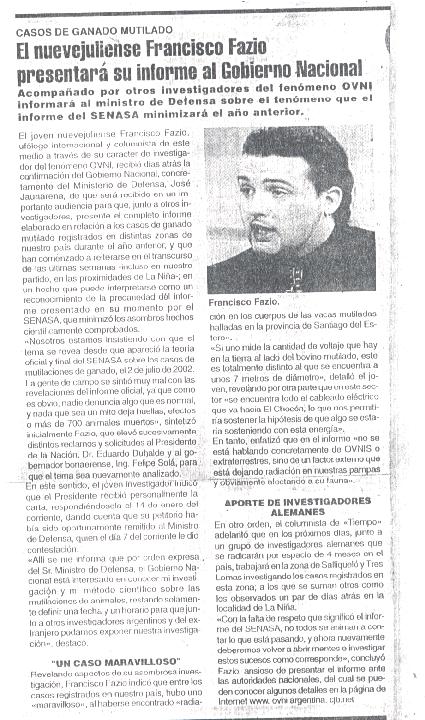 Francisco Fazio Baiz, invitado por el Gobierno Nacional