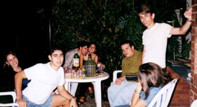 Ana Luza, Lucas Patrocnio, Hildo e namorada, Lcio e Gustavo.