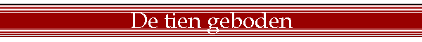 De tien geboden