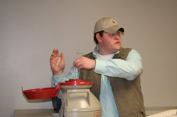 Wes during the equipment practical.