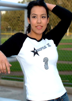 White/Black Bball Tee