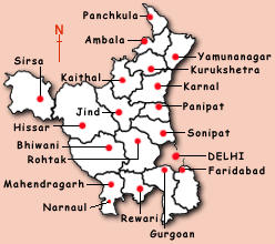 map of Haryana
