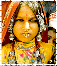 Young Rajasthani girl in traditional attire