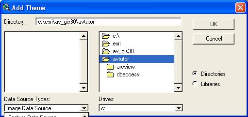Make sure for raster data i.e. image select Image data source under Data source types