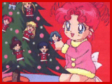 Chibi Chibi puting Michiru on the tree