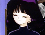 The moon behind Hotaru's window
