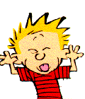 Calvin making faces