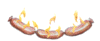 Flaming hotdogs