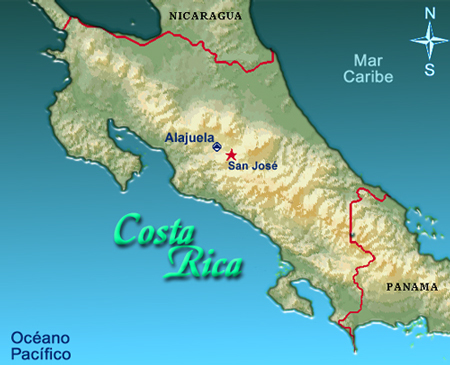 mapa de Costa Rica