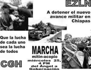 Contra el 'nuevo avance militar' en Chiapas