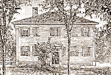 [an early sketch of the Milford homestead]