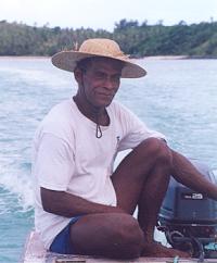 Big Joe at the helm