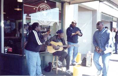 Street singers in Seattle