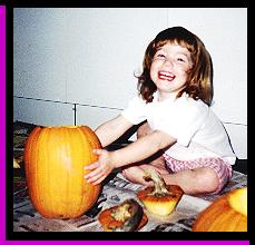 Summer and her pumpkin