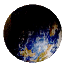 A blue, swirling portal appears... down to the planet?