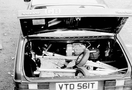 [ Pixie in car trunk ]