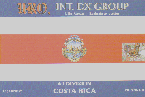 Costa Rica Flag Qsl