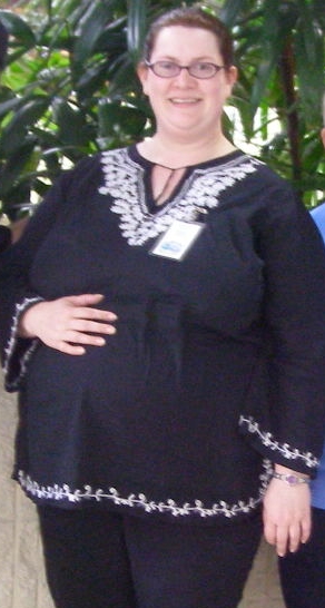 This is me in June 2006 at 35 weeks pregnant, that's almost nine months and just over 300 pounds!