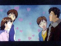 Rui, Tsukushi, Tsukasa, and Shigeru laughing