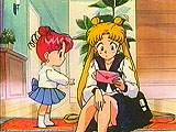Chibi Chibi and Usagi examining a questionable envelope