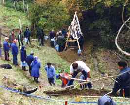 Excavaton site on a slope...