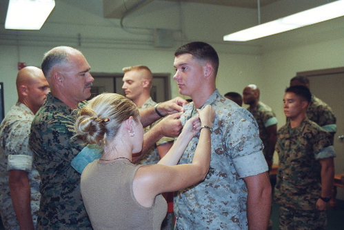 Paul and Jess pin John to Cpl, HI