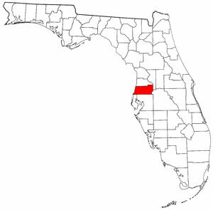 Pasco County Florida location in the State of Florida