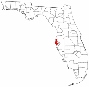 Pinellas County Florida location in the State of Florida