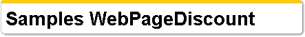 Samples WebPageDiscount