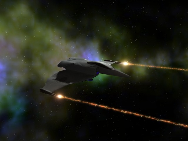 Eagle firing phasers