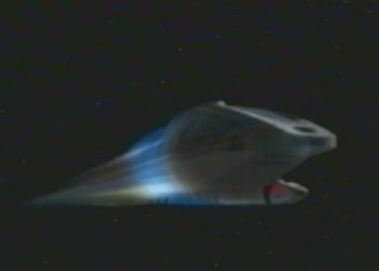 Type 9 Shuttle coming out of warp