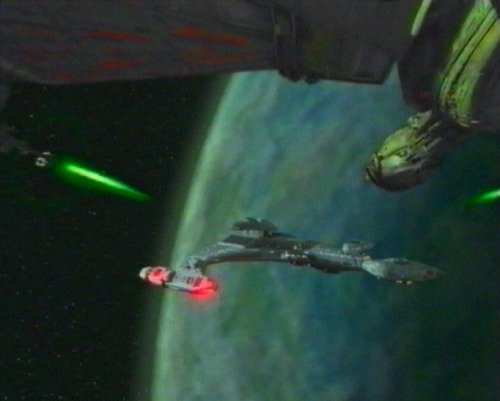 A Vor'Cha Class Battlecruiser during training exercises