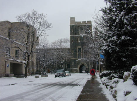 U of T campus in snow