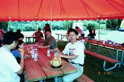 Left to right: Jiangning, family, Mingfei Shi & Robin Cui