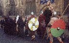 The wedding party en route to St. Olave's Church in Marygate.