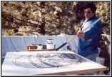 Artist painting in spring of 2000
