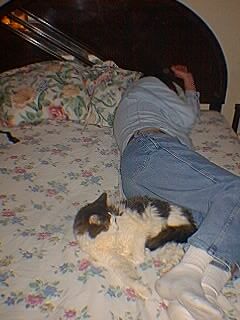 [Snuggling with my ex-boyfriend]
