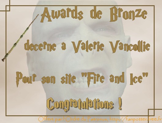 Bronze Award from L'Ordre du Patronus