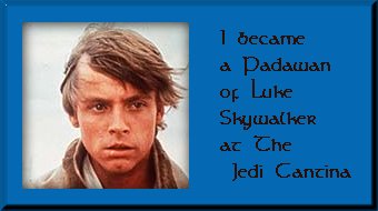 Luke Skywalker Padawan Certificate