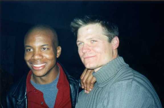 Leonard Roberts hanging out with Season 4 BtVS co-gueststar Bailey Chase, who played 'Graham'.
