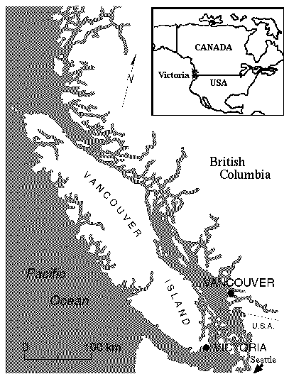 Map of Canada and V.I.